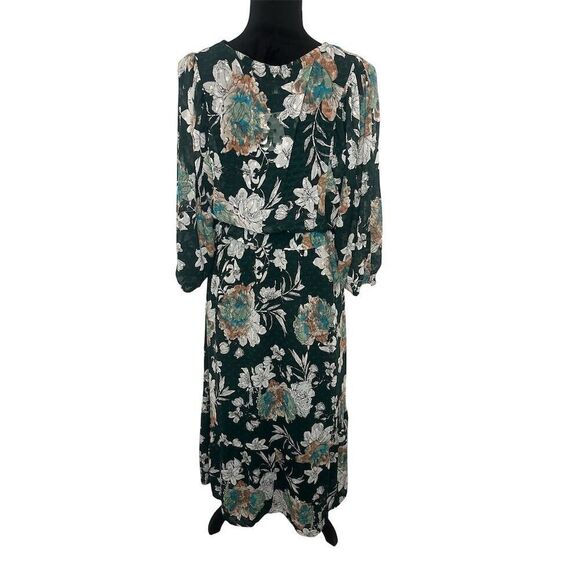 NWT RIVER ISLAND GREEN FLORAL BOHO INSPIRED STUNNING DRESS WOMENS SIZE 12 - Picture 4 of 7